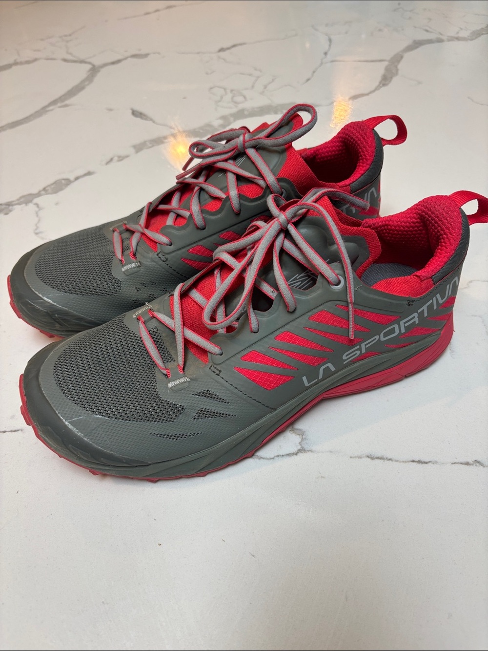 La Sportiva Grey and Pink Trail Running Sneakers